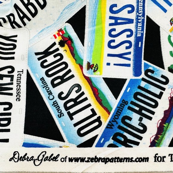 License Plate Fabric by Debra Gabel for Timeless Treasures Fabric - BTY - Picture 3 of 5